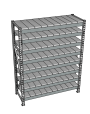 Стеллаж грузовой СГР 2500x1200x600 8 полок (металл)