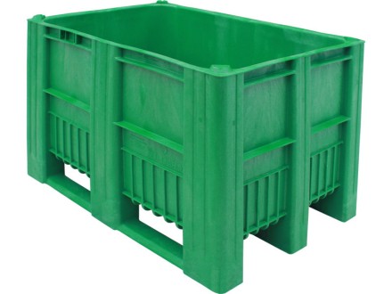BoxPallet 1200х800х740 мм зеленый сплошной купить в Москве