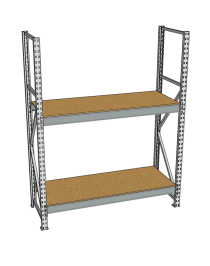 Стеллаж грузовой СГР 2000x1200x1000 2 полки (ДСП)