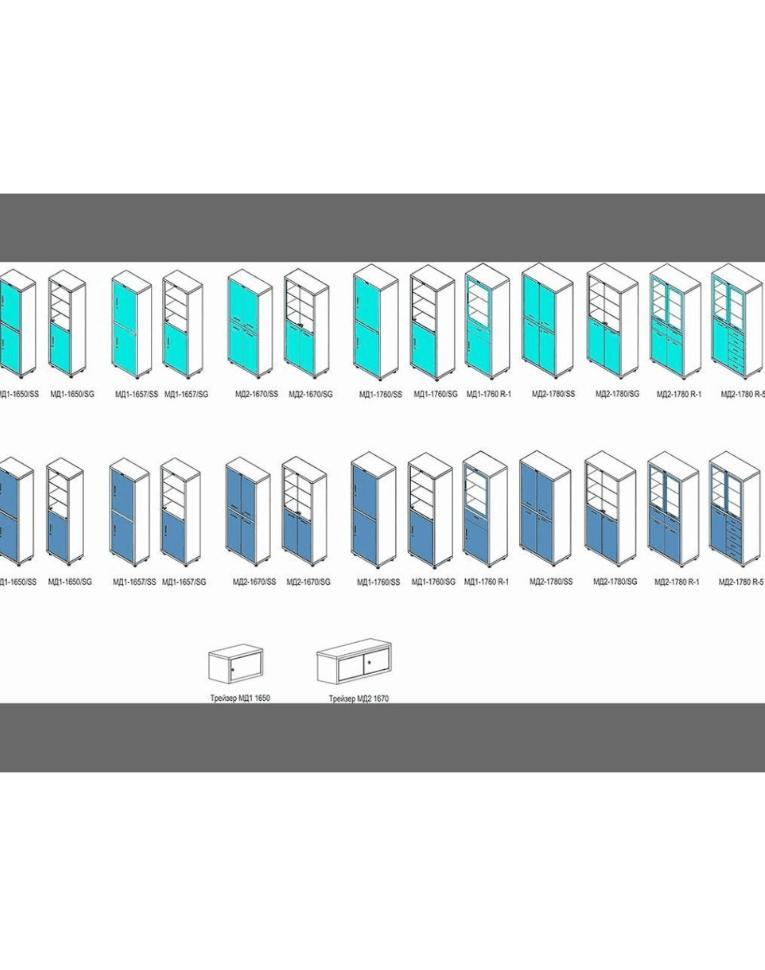Медицинский шкаф HILFE МД 1 1650/SS купить в Москве