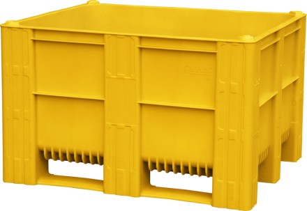 BoxPallet 1200х1000х740 мм сплошной желтый купить в Москве
