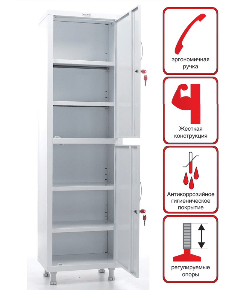 Медицинский шкаф HILFE МД 1 1657/SS купить в Москве