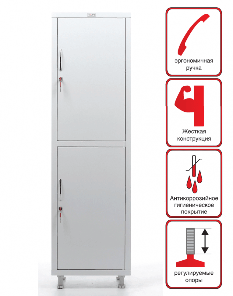 Медицинский шкаф HILFE МД 1 1657/SS купить в Москве