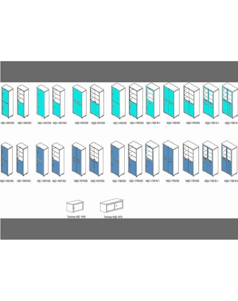 Медицинский шкаф HILFE МД 1 1657/SG купить в Москве