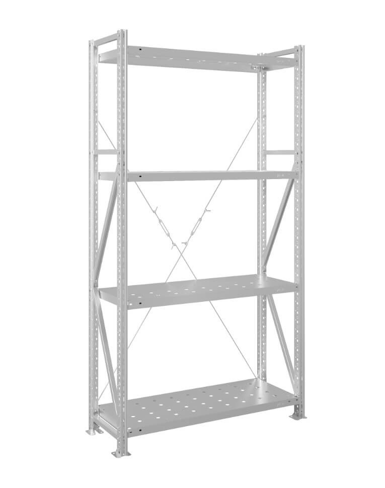 Стеллаж MS U 3000x700x300 4 полки (200 кг, перф) купить в Москве