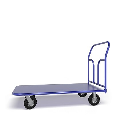 Платформенная тележка ТП 4 (г/п 300 кг, 1200x600 мм, колеса пневматические 270 мм) купить в Москве