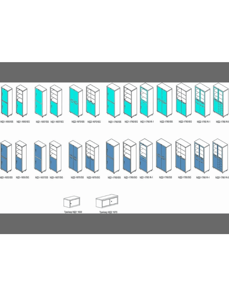 Медицинский шкаф HILFE МД 1 1760 R-1 купить в Москве