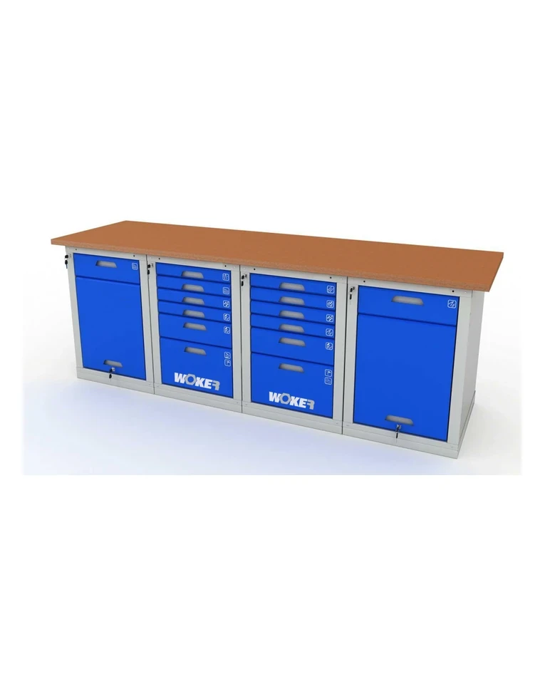 Верстак четырехтумбовый WOKER PRO 42662.2400 купить в Москве Верстак четырехтумбовый WOKER PRO 42662.2400 купить в Москве