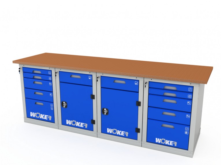 Верстак четырехтумбовый WOKER PRO 45225.2400 купить в Москве