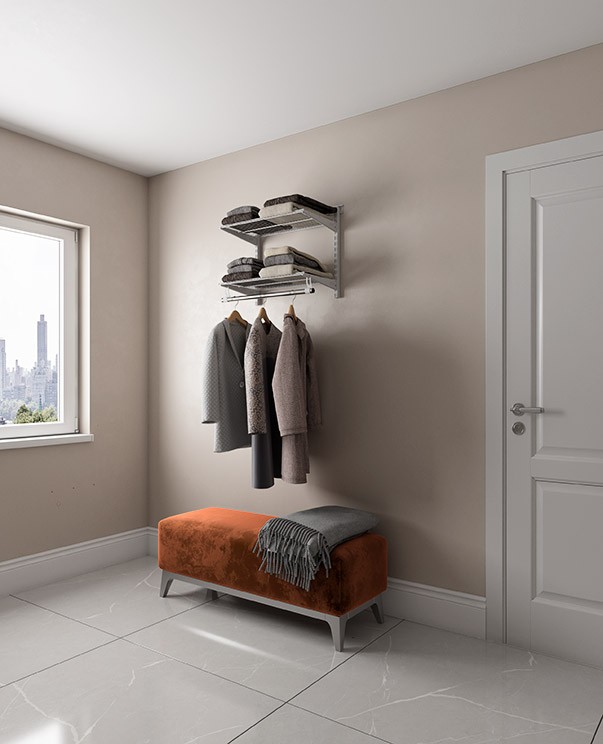 Гардеробная система Практик Home Basic G60S белая купить в Москве