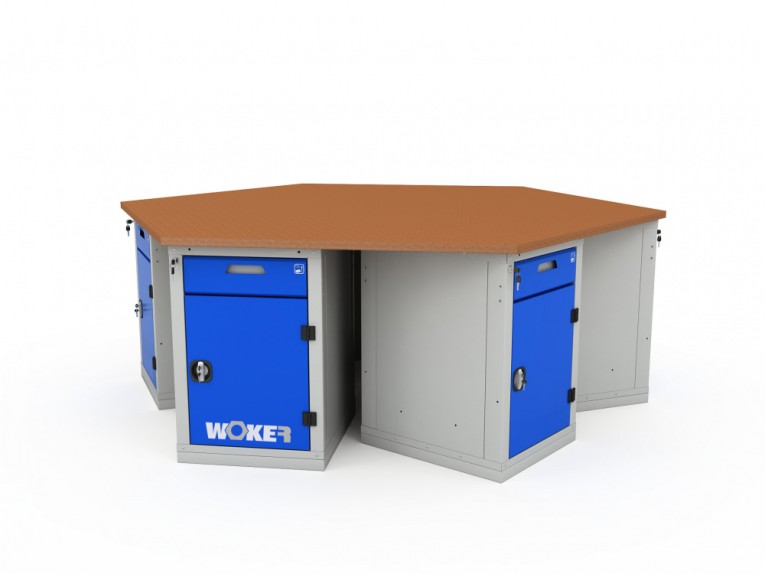 Верстак шеститумбовый WOKER PRO 6002.2500 купить в Москве