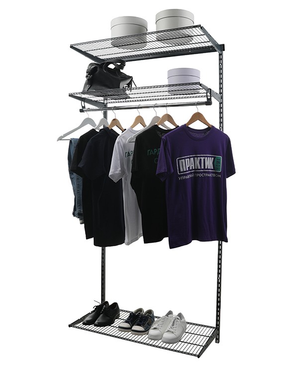 Гардеробная система Практик Home Basic G90 графит купить в Москве