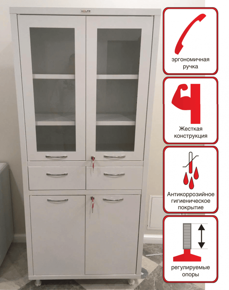 Медицинский шкаф HILFE МД 2 1780 R-1 купить в Москве