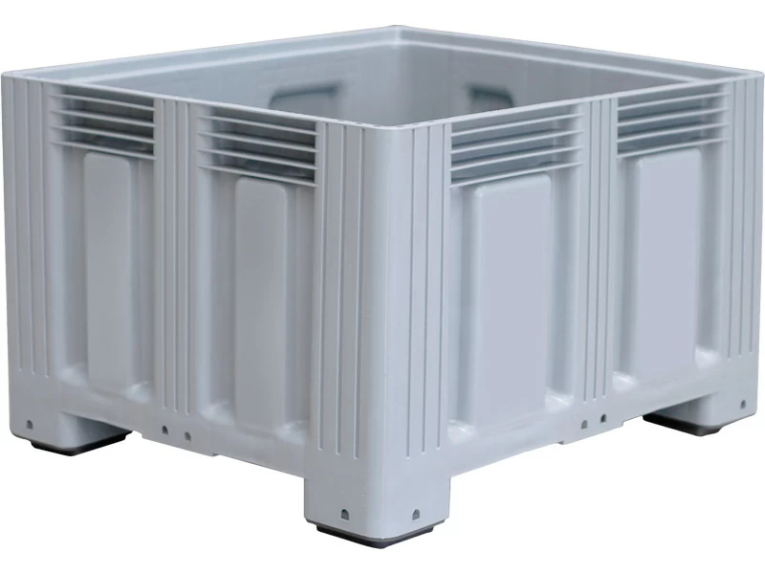 Контейнер 1200х1000х758 сплошной, на ножках серый купить в Москве