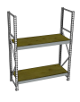 Стеллаж грузовой СГР 2000x900x400 2 полки (фанера)