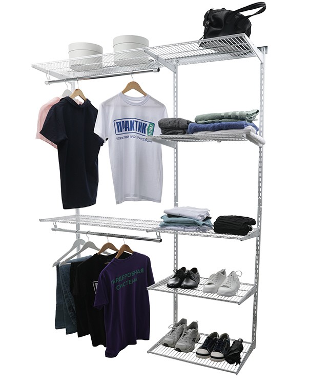 Гардеробная система Практик Home Optima G150 белая купить в Москве