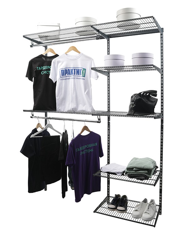 Гардеробная система Практик Home Optima G150 графит купить в Москве Гардеробная система Практик Home Optima G150 графит купить в Москве