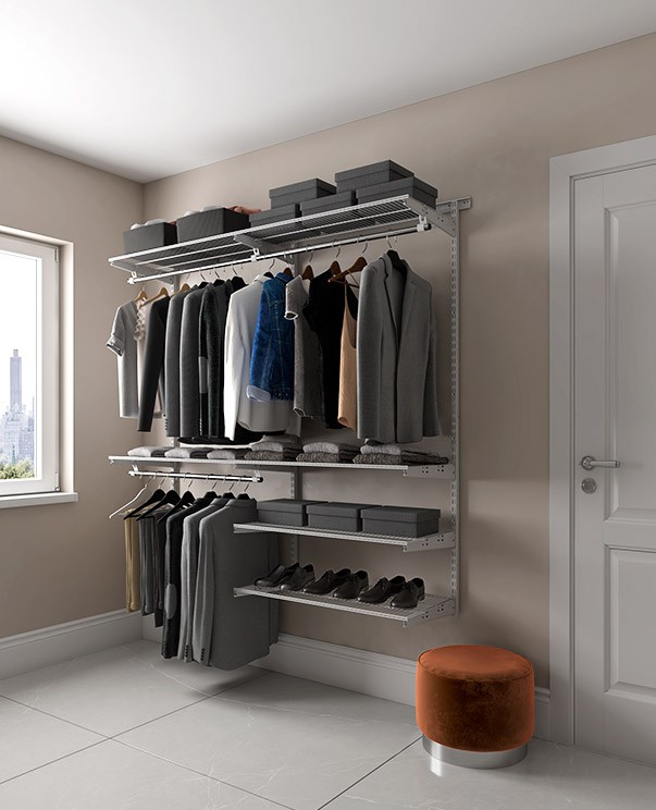 Гардеробная система Практик Home Optima G180 белая купить в Москве