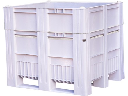 BoxPallet 1200x1000x1035 мм сплошной на полозьях серый купить в Москве