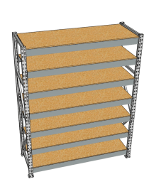 Стеллаж грузовой СГР 2000x1500x600 7 полок (ДСП) Стеллаж грузовой СГР 2000x1500x600 7 полок (ДСП)