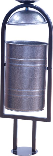 Урна металлическая с пепельницей 1050х370х300 мм серый антик