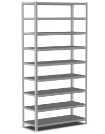 Стеллаж металлический Титан МС-500 1800х1000х300 9 полок Стеллаж металлический Титан МС-500 1800х1000х300 9 полок