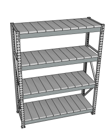 Стеллаж грузовой СГР 2000x1800x500 4 полки (металл)