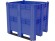 BoxPallet 1300х1150х1250 сплошной, на 3 полозьях синий купить в Москве