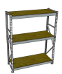 Стеллаж грузовой СГР 2500x1800x600 3 полки (фанера)