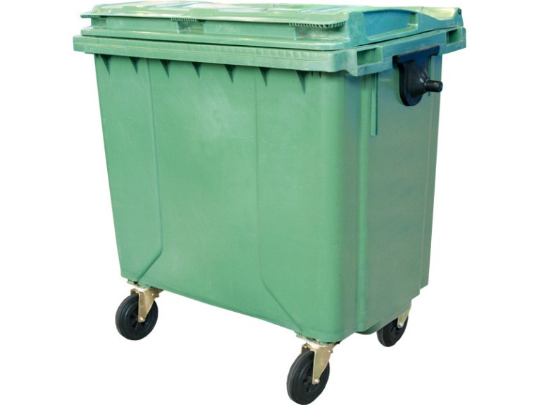 Мусорный контейнер 1 100л. на колёсах, с крышкой цв. зелёный купить в Москве Мусорный контейнер 1 100л. на колёсах, с крышкой цв. зелёный купить в Москве