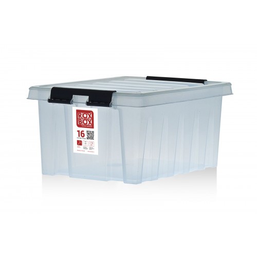 Контейнер Rox Box Original 16 (415х300х190 с крышкой и клипсами прозрачный) купить в Москве
