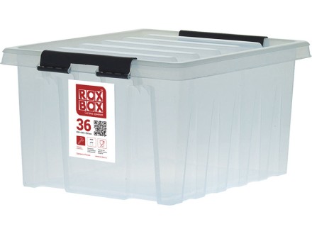 Контейнер Rox Box Original 36 (500х390х250 мм с крышкой и клипсами прозрачный) купить в Москве