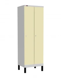 Шкаф-локер ДиКом УНО-321, корпус RAL 7038, двери RAL 1015, на ножках
