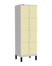 Шкаф-локер ДиКом УНО-324, корпус RAL 7038, двери RAL 1015, на ножках