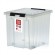 Контейнер Rox Box Original 50 (500х390х390 мм с крышкой и клипсами, на роликах, прозрачный) купить в Москве