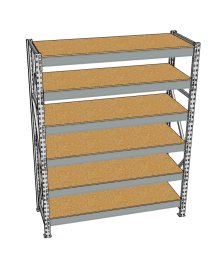 Стеллаж грузовой СГР 3000x900x500 6 полок (ДСП)