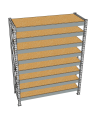 Стеллаж грузовой СГР 2000x900x800 8 полок (ДСП)