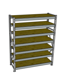Стеллаж грузовой СГР 2000x900x1000 7 полок (фанера) Стеллаж грузовой СГР 2000x900x1000 7 полок (фанера)