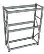 Стеллаж грузовой СГР 2500x1200x500 3 полки (без настила)