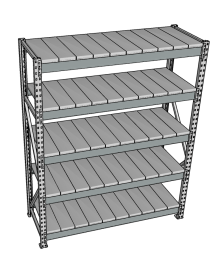 Стеллаж грузовой СГР 2000x1200x600 5 полок (металл)