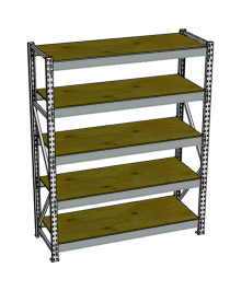 Стеллаж грузовой СГР 3000x1200x800 5 полок (фанера)