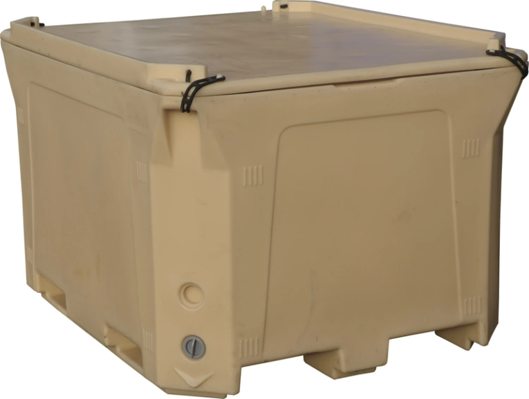 Контейнер 1470х1180х965 мм бежевый с крышкой купить в Москве