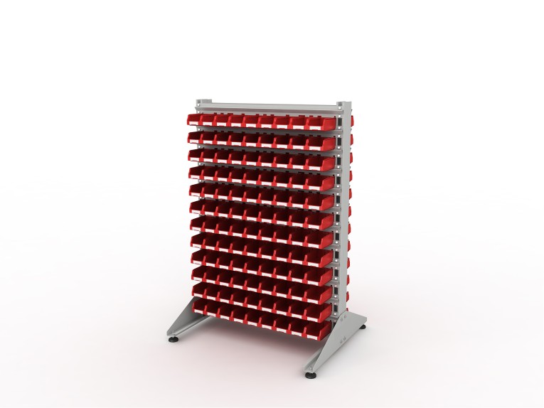 Стеллаж для пластиковых лотков SORTEX двухсторонний 1500x1000x800.01 купить в Москве