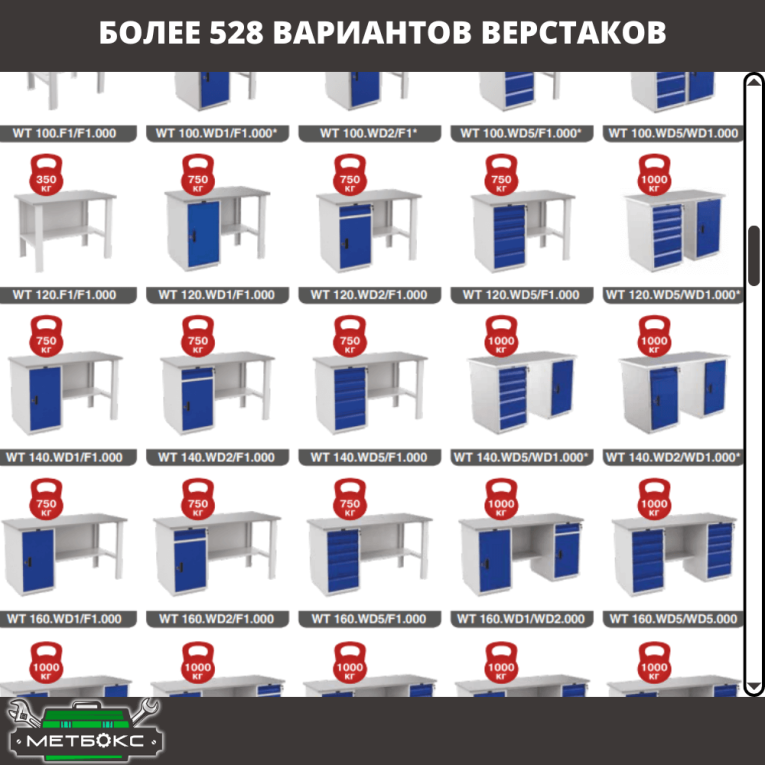 Верстак Profi WT160.F1/WD5.111 купить в Москве Верстак Profi WT160.F1/WD5.111 купить в Москве