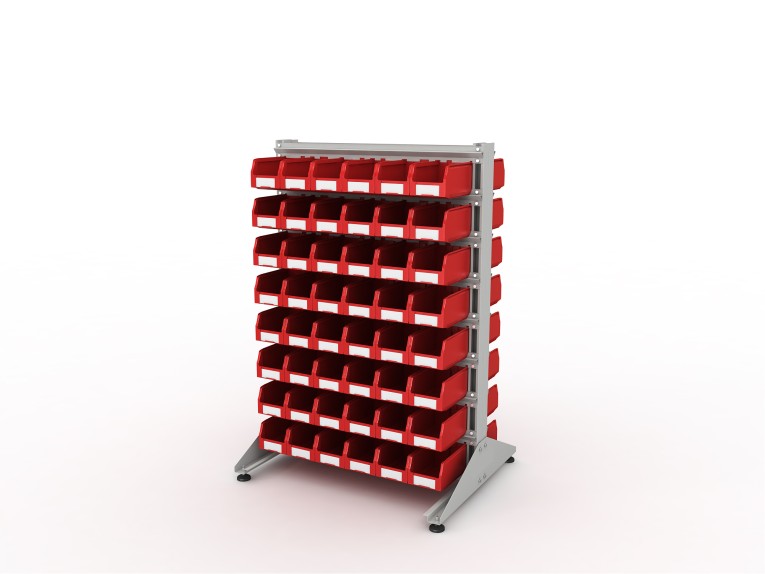 Стеллаж для пластиковых лотков SORTEX двухсторонний 1500x1000x800.02 купить в Москве Стеллаж для пластиковых лотков SORTEX двухсторонний 1500x1000x800.02 купить в Москве