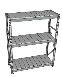 Стеллаж грузовой СГР 3000x2100x400 3 полки (металл)