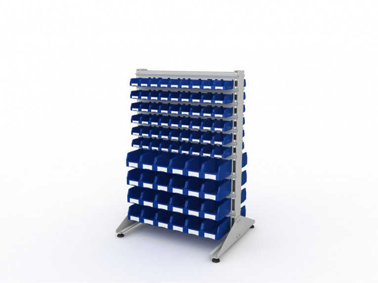 Стеллаж для пластиковых лотков SORTEX двухсторонний 1500x1000x800.04 купить в Москве Стеллаж для пластиковых лотков SORTEX двухсторонний 1500x1000x800.04 купить в Москве