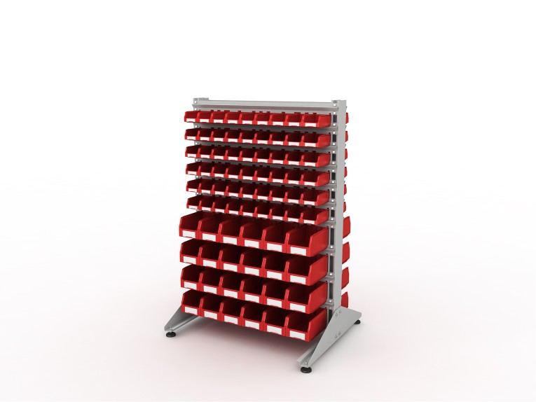 Стеллаж для пластиковых лотков SORTEX двухсторонний 1500x1000x800.04 купить в Москве Стеллаж для пластиковых лотков SORTEX двухсторонний 1500x1000x800.04 купить в Москве
