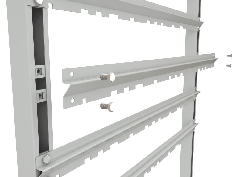 Стеллаж для пластиковых лотков SORTEX двухсторонний 1500x1000x800.04 купить в Москве Стеллаж для пластиковых лотков SORTEX двухсторонний 1500x1000x800.04 купить в Москве