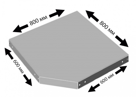 Угловая полка Практик MS 60F (800х600) купить в Москве